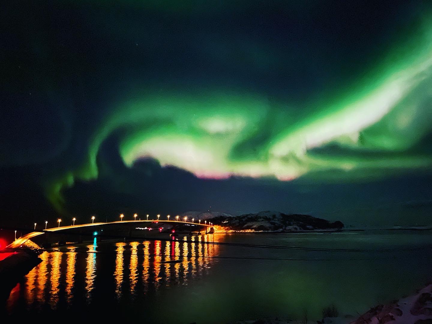 Northern lights on a Private tours Tromsø
